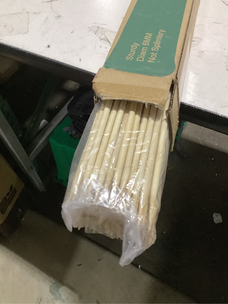 Condition photo showing Good Condition for 100pcs 36 inch bamboo skewers for marshmallows,s'mores,fire pit,bbq,kabob,grilling, camping.more size choices 6"/8"/10"/12"/36"