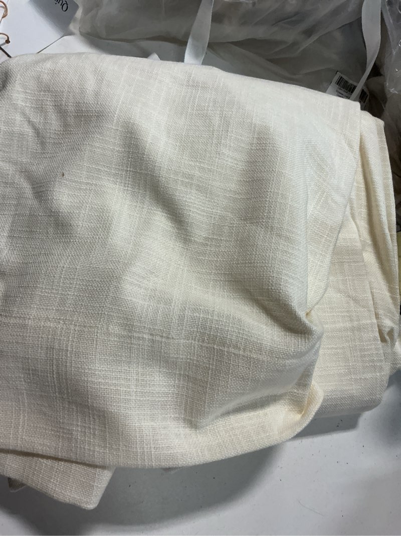 Condition photo showing Good Condition for cotton slub room darkening curtain - single panel color: natural size: 48x84