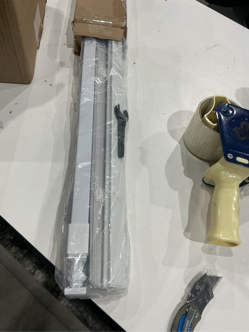 Condition photo showing Good Condition for lazblinds no drill blinds for indoor windows, cordless 1" vinyl mini blinds, privacy s-curve blinds for windows, room darkening horizontal window blinds and shades for home, 32" w x 36" h, white white 32" w × 36" h