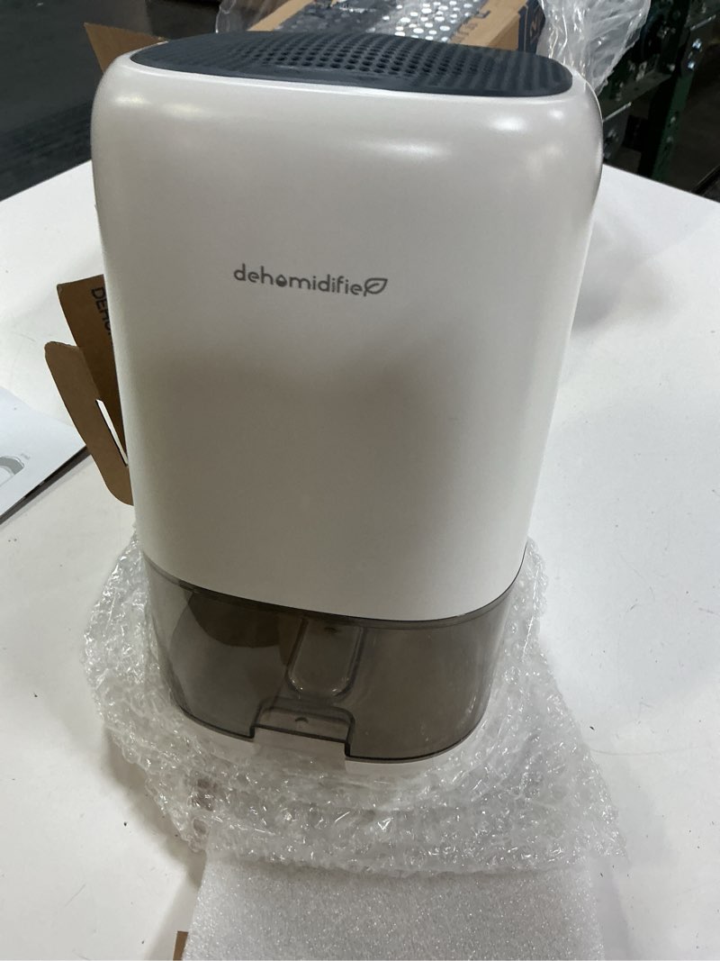 Condition photo showing Good Condition for dehumidifier, 35 oz small dehumidifiers for bedroom for home, quiet with auto shut off, dehumidifiers for bedroom (280 sq. ft), bathroom, rv, closet, white