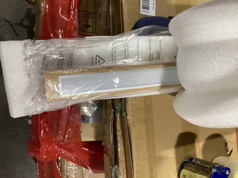 Condition photo showing Good Condition for 59" Wood Linear Pendant Light Fixtures Led Dining Room Chandelier Linear Kitchen Island Hanging Lights Dimmable Modern Pendant Light for Dining Room Kitchen Island Pool Table Lights Natural Natural 59in