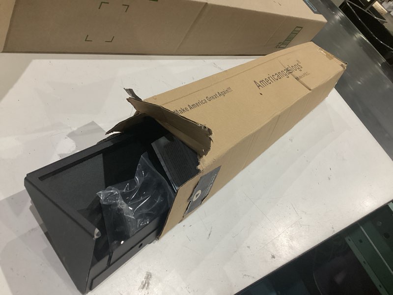 Condition photo showing New/Like New for black adjustable fireplace hood for 28 to 48" harmony burners fireplace hood heat shield ?patent applied?