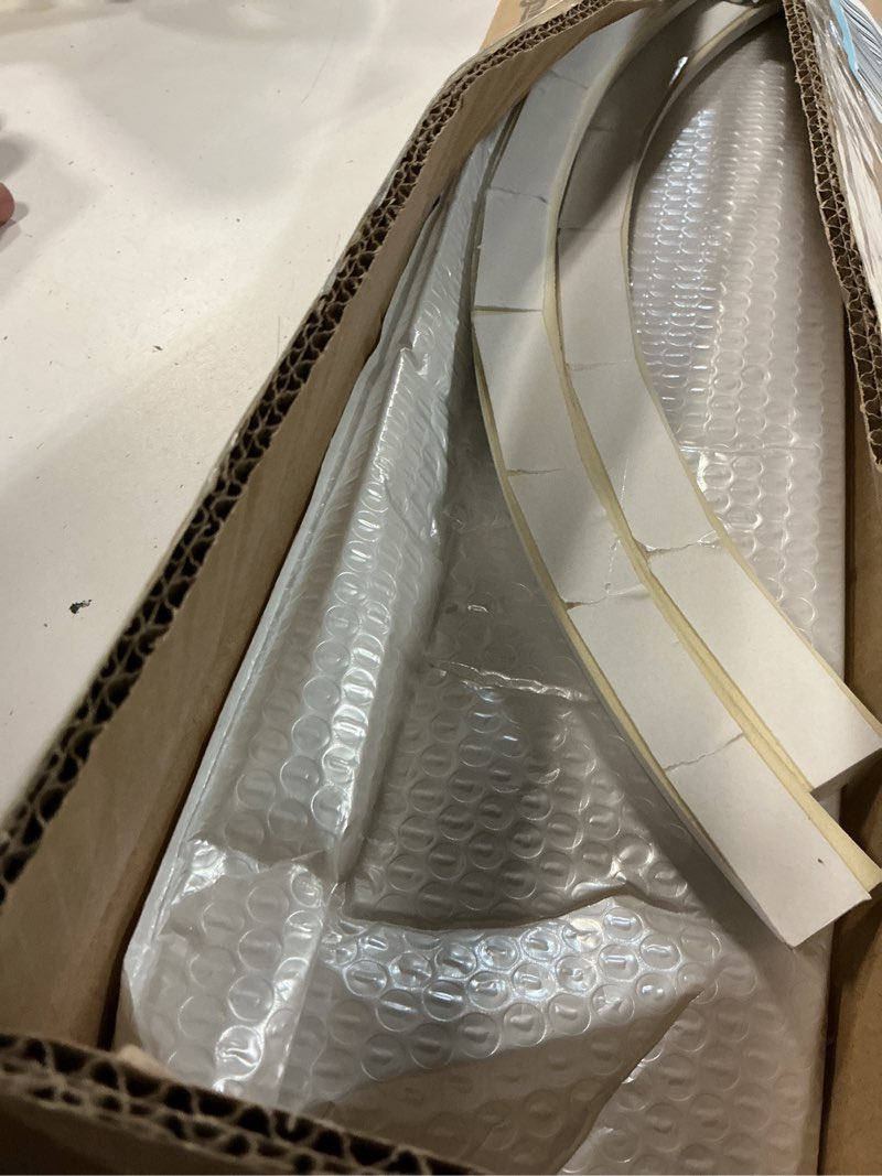 Condition photo showing Good Condition for 1 set peel and stick door moulding kit 3-layer premade door panels molding trim self adhesive 3d trim for mirror window frame decor (top 54" arched bottom 24" x 24") top 54" arched bottom 24" x 24" 1