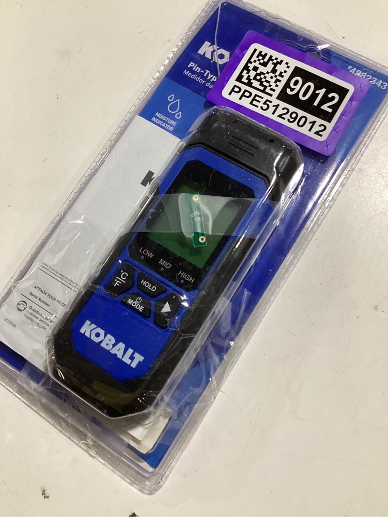 Condition photo showing As Is for kobalt pin type digital display moisture meter