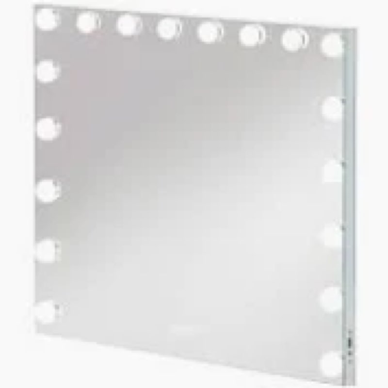 Moonee Vanity Mirror with Lights, Hollywood Lighted Makeup Mirror with 15 Dimmable Bulbs and 10X Mag