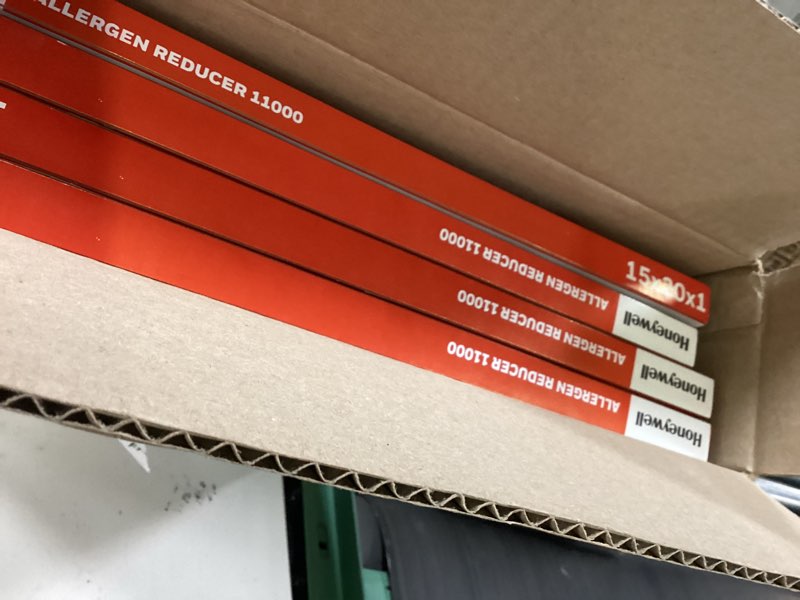 Condition photo showing New/Like New for honeywell 15x20x1 merv 11 allergen reducer 11000 electrostatic pleated hvac ac furnace air filter (4-pack) | replacement filter for home use | made in usa 15x20x1 (4 pack)