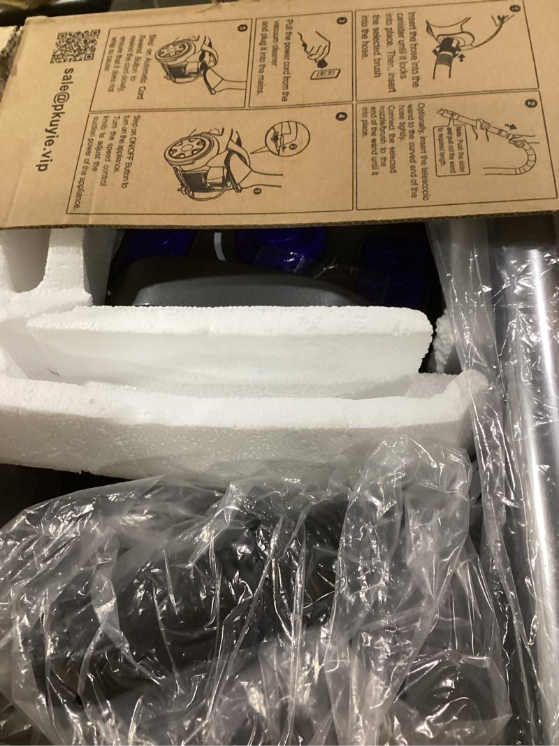 Condition photo showing Good Condition for Canister Vacuum Cleaner, 32Kpa 1600W Bagless Vacuum Cleaner, Dust Full Indicator, H13 HEPA Filter, 3.7Qt Large Capacity, Lightweight Vac for Hard Floors, Carpet, Pet, Upholstery, Blue