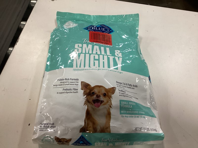 Condition photo showing New/Like New for bb 6/19/27 blue buffalo true solutions small breed care natural dry dog food for adult small breed dogs, chicken, 11-lb. bag chicken 11 pound (pack of 1)