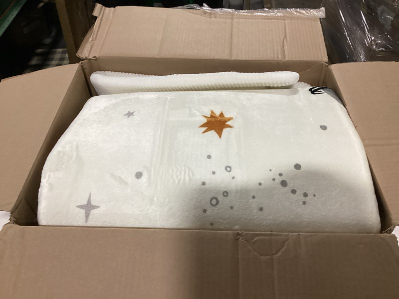 Condition photo showing As Is for Hakuna Matte Premium Baby Playmat for Floor 60" x 80" – Cloudsoft Coral Velvet Memory Foam Rug for Crawling – Non-Slip, Water-Resistant, Non-Toxic, Easy-Care Muscle Mat – Thick Play Mat for Baby Planets 60" x 80"