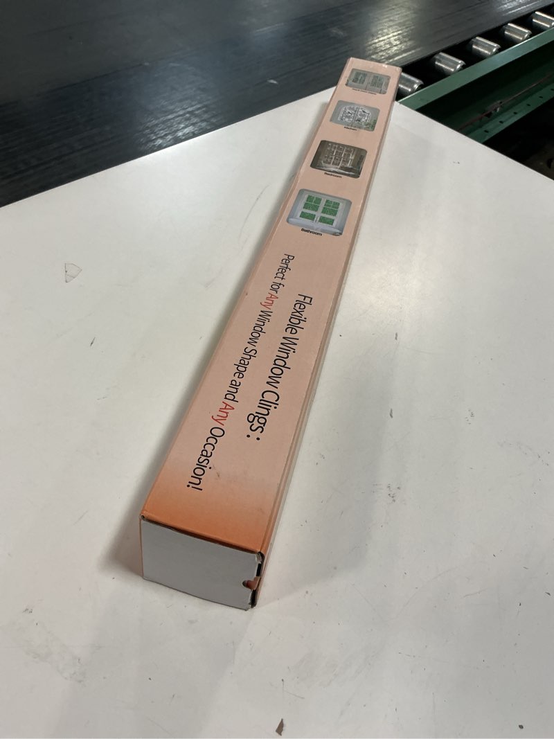 Condition photo showing New/Like New for 3D Stained Glass Window Privacy Film, Heat Control UV Blocking Static Cling Decorative Window Film for Bathroom,Front Door,Home Non Adhesive,23.6 x 35.4 inches Azure Bloom Blue Azure Bloom 23.6 x 35.4 inches