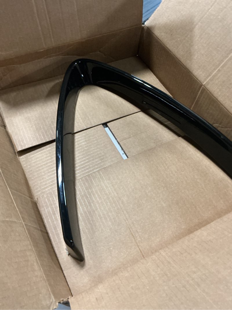 Condition photo showing Good Condition for Carbon Fiber Front Grille Bumper Grill Trim V Shape Frame Decoration, Bright Black for Stelvio 2017-2023, ABS, Air Flow Intake Hole Grille for Most Car