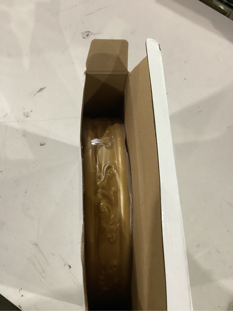 Condition photo showing New/Like New for peel and stick pvc crown molding trim flexible molding trim 13.1 ft x 1.8" self adhesive wallpaper wall border mirror frame baseboard cabinet for home decor edge background(champagne gold) 13.1 ft x 1.8" champagne gold