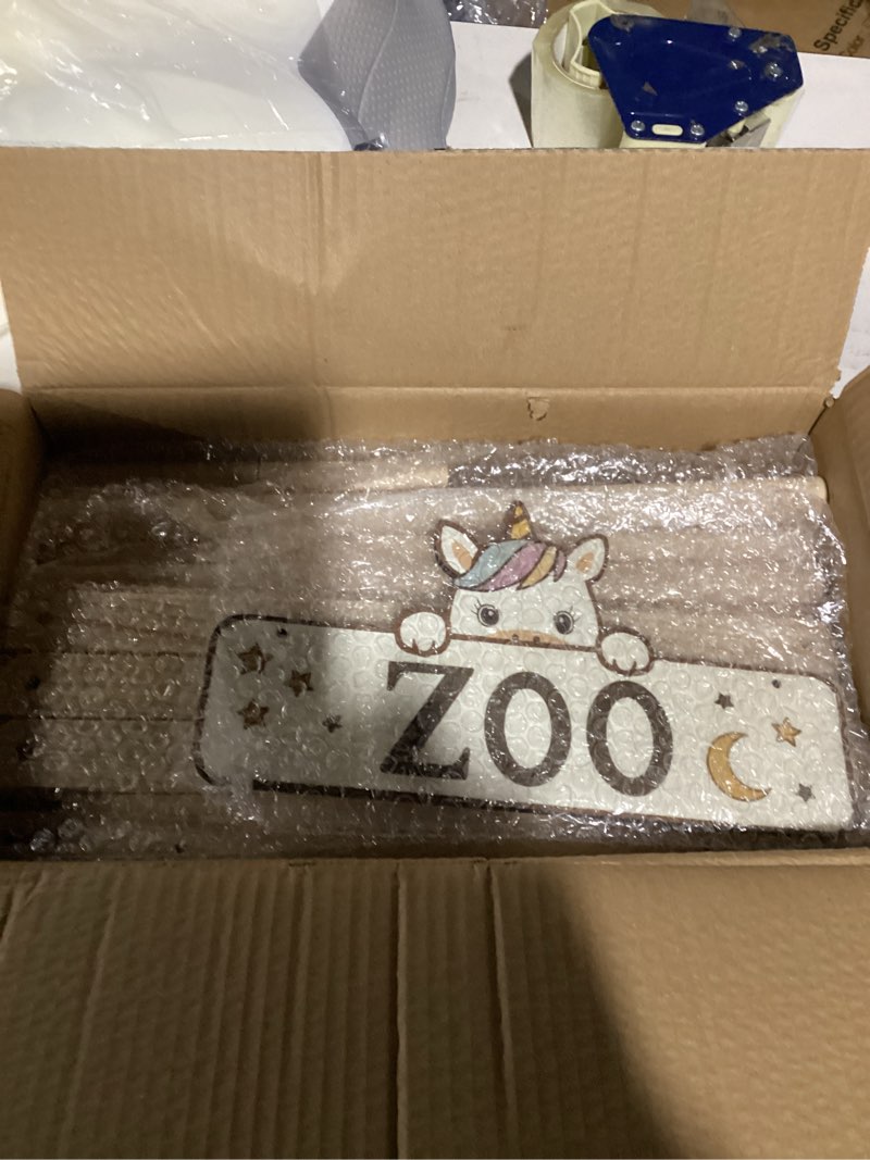 Condition photo showing Good Condition for Stuffed Animal Storage Zoo Tower,56In Wooden Large Stuffed Animal Holder Organizer with Wheels,Stuffy Plushies Storage with Elastic Band&Mesh Bottom,Toy Storage Organizers for Playroom Bedroom Nursery Large Original Wood