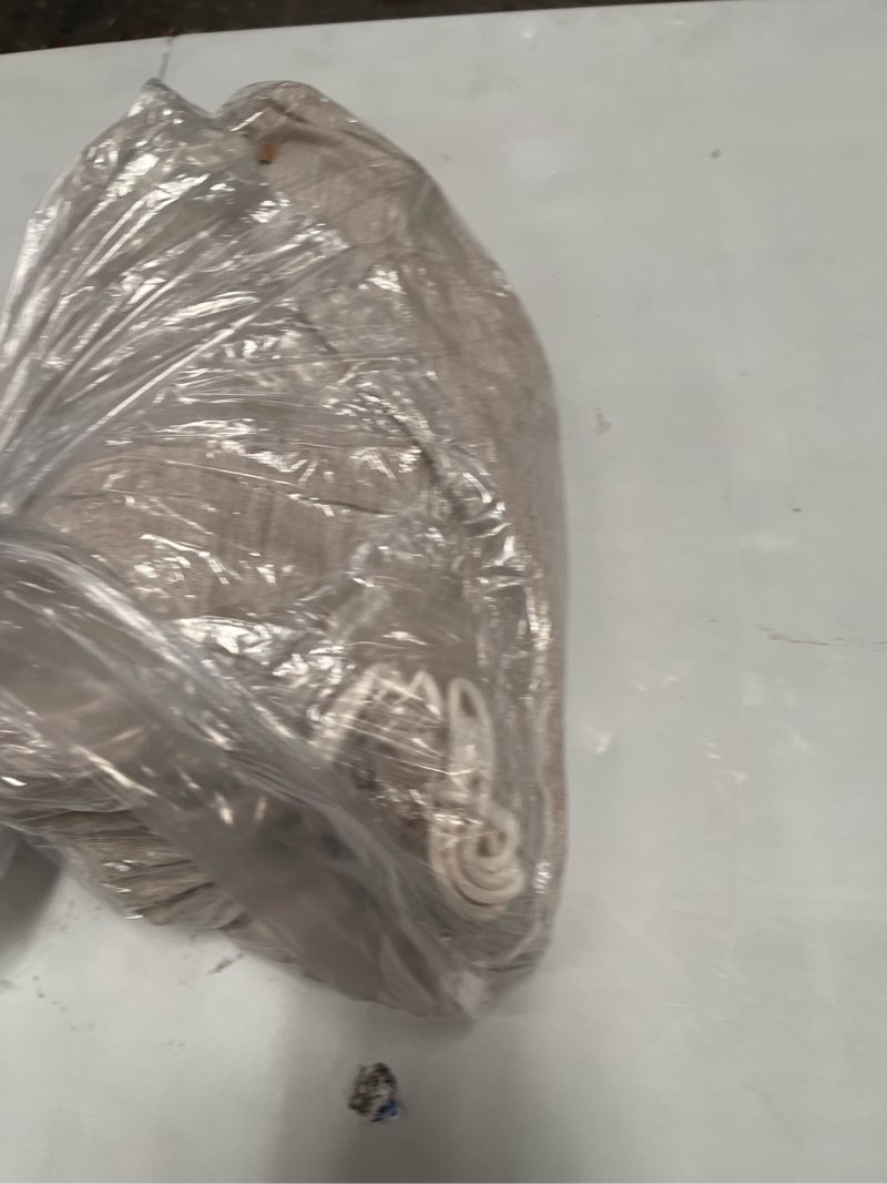 Condition photo showing As Is for european linen chambray duvet cover, full/queen, natural chambray