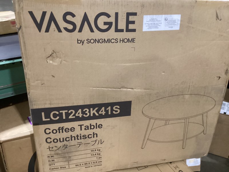 Condition photo showing Good Condition for vasagle by songmics home lct243k41s coffee table round