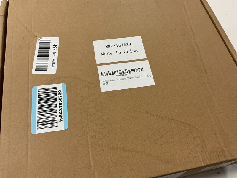 Condition photo showing New/Like New for 3-branch radiant floor heating pex manifold set 3 loop 1/2 inch stainless steel pex tube,for hydronic radiant floor heating stainless steel,pex 3 loop