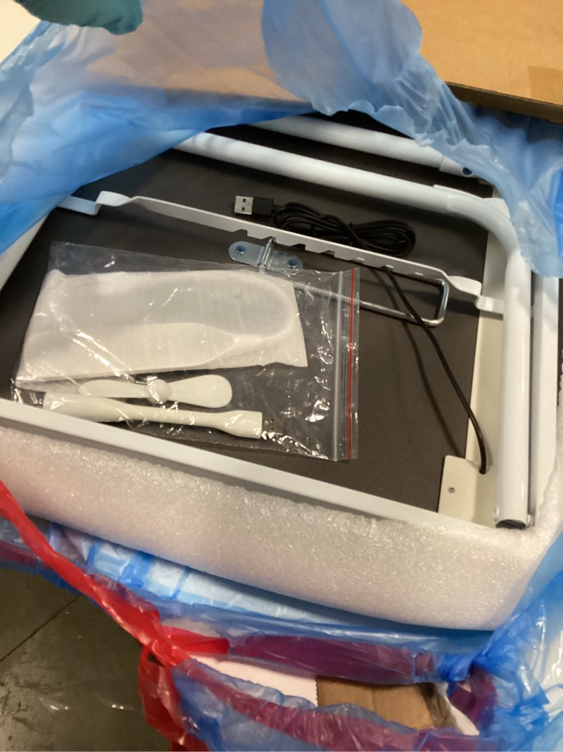 Condition photo showing Good Condition for CloudTrip Plus XL Adjustable Laptop Desk with Light, USB Port, iPad Holder, Drawer Storage - Larger 23.6IN Adjustable Lap Desk for Bed, Home Office, Breakfast Tray, Fordable Legs Desk (White)