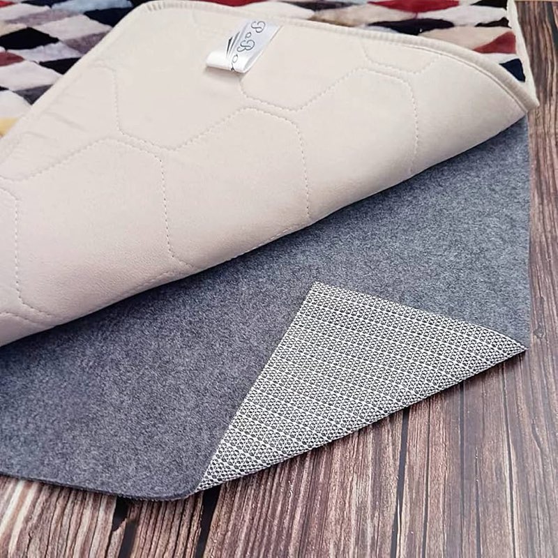 Veken Non Slip Cushioned Rug Pad Gripper 9 x 12 Ft, Felt and Silicone Backing, 1/4" Thick Carpet Lin