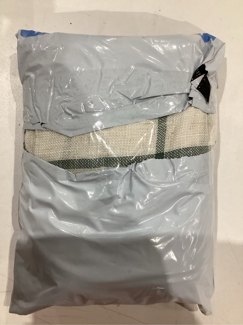 Condition photo showing Good Condition for DriftAway Kitchen Curtains Striped Tier Linen Short Curtains Windowpane Plaid Cafe 36 Inch Length for Living Room Bathroom Chris Farmhouse Rustic Rod Pocket 2 Panels Loden Green Loden Green Plaid 26"W x 36"L (Pack of 2)