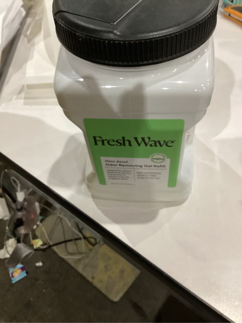Condition photo showing New/Like New for Fresh Wave Original Scent Odor Removing Gel Refill, 63 oz. | Safer Odor Absorbers for Home, Cooking, Trash, & Pets Areas | Natural Plant-Based Odor Eliminator Original 63 Fl Oz (Pack of 1)
