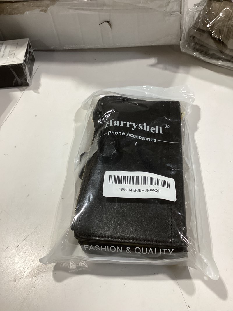 Condition photo showing New/Like New for harryshell 2 in 1 for samsung galaxy s25 ultra wallet case magnetic compatible with magsafe rfid blocking card holder detachable phone cover zipper purse kickstand wrist strap for men women black s25 ultra 6.9" black