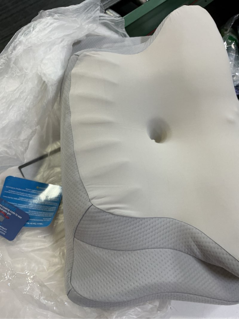 Condition photo showing Good Condition for cervical neck pillow for pain relief - ergonomic memory foam pillows for sleeping, cooling side sleeper pillow for neck support, contour orthopedic bed pillow for sleepers