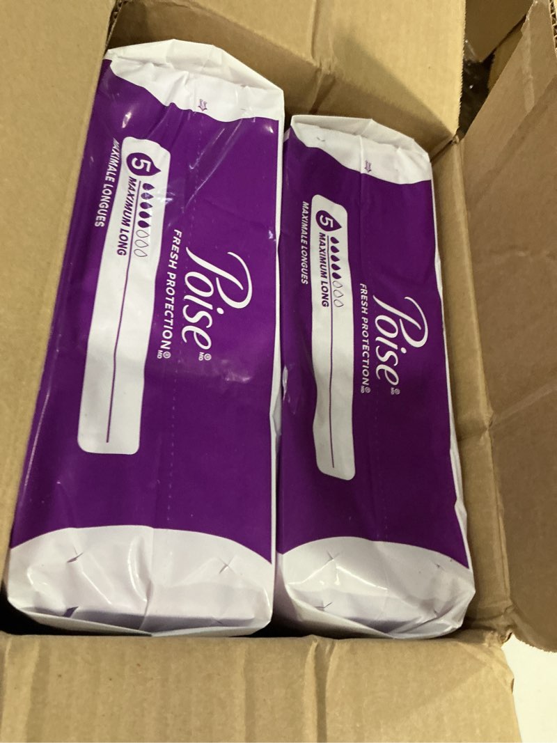 Condition photo showing New/Like New for Poise Postpartum Incontinence Feminine Pads for Women - Maximum Absorbency - Long - 84ct