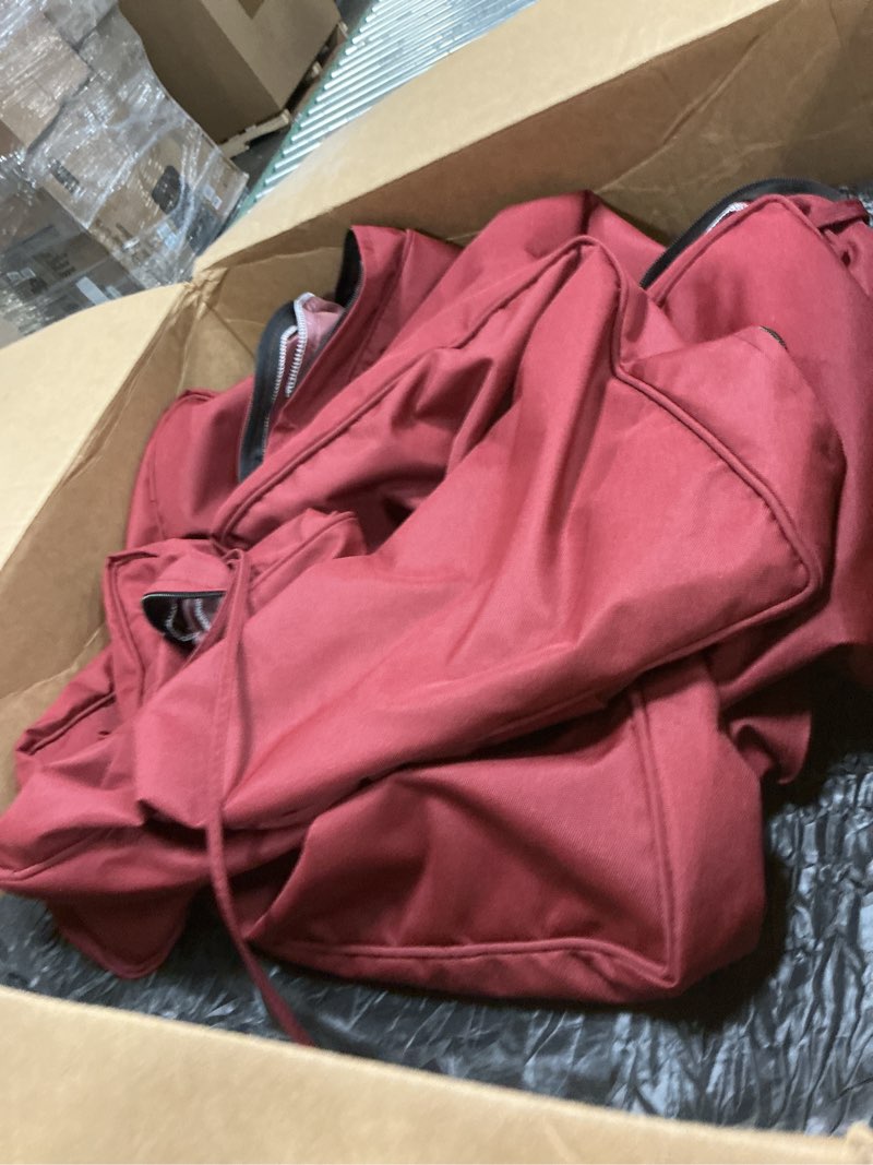 Condition photo showing Good Condition for ipynbap outdoor cushions, outdoor chair cushions 24x24x4 inch, cushions for outdoor furniture with removable cover, waterproof & fade resistant outdoor seat cushions for patio, lawn, burgundy burgundy seat 24x24 in + back 24x20 in