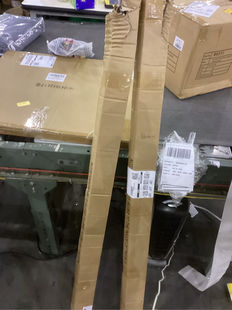 Condition photo showing As Is for Dark Bronze Curtain Rods for Windows 66 to 120",1 Inch Disc Wrap Around Curtain Rod with Aluminum Finials and Brackets,No Screw Disassembly Adjustable Blackout Curved Room Darkening Curtain Rod 66-120" Dark Bronze
