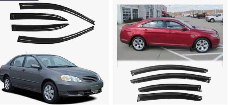 Assorted car visors