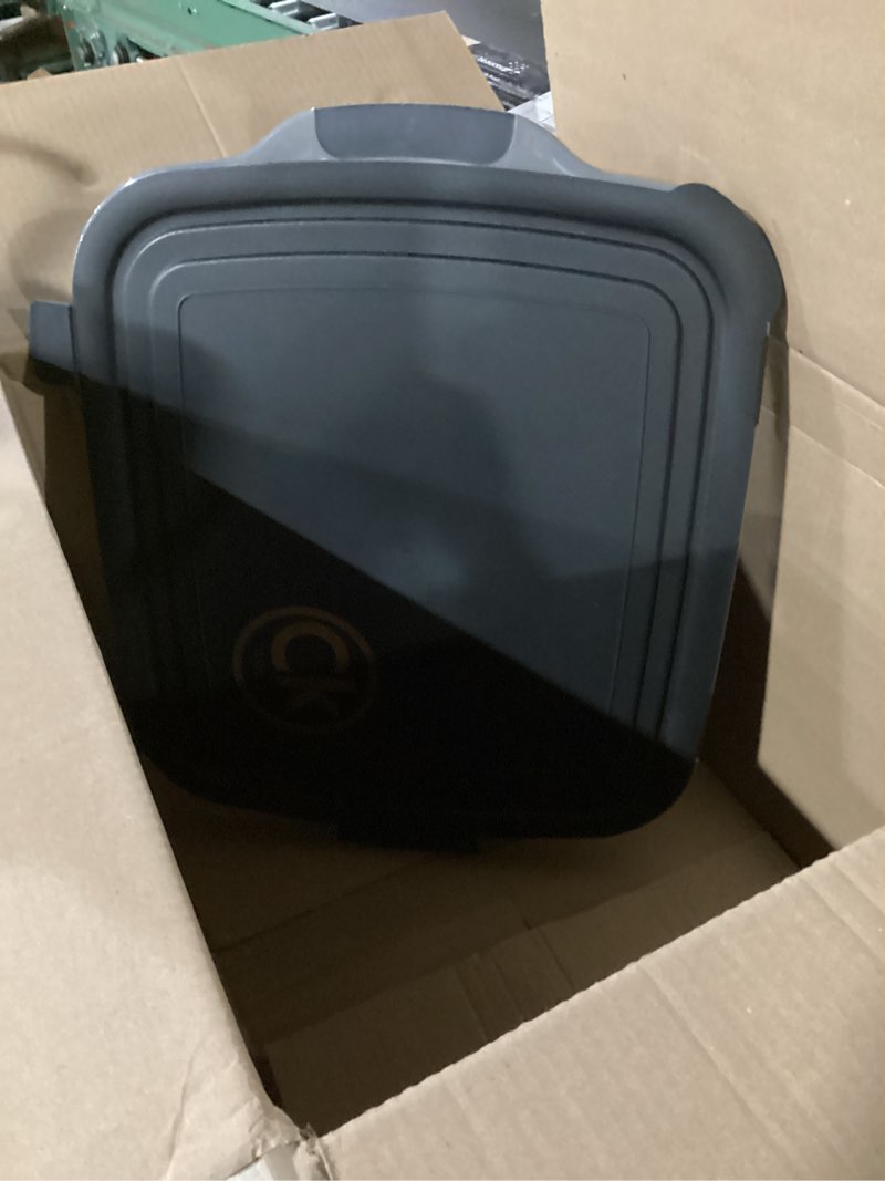 Condition photo showing Good Condition for New XL Collapsible BBQ Prep Tub with LOCKING Lid, Cutting Board & Drain Hole | BPA-Free, Food-Grade, Recyclable, Space-Saving Caddy for Grilling, Camping, Kitchen & Outdoor Cooking (Black, 16 Liters) Black 16 Liters