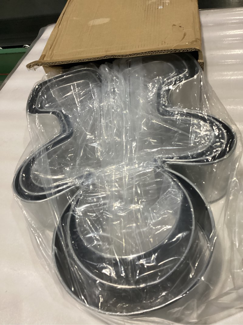 tandefio set of 3 oversized gingerbread men silver gingerbread men cookie cutter figurines for chris