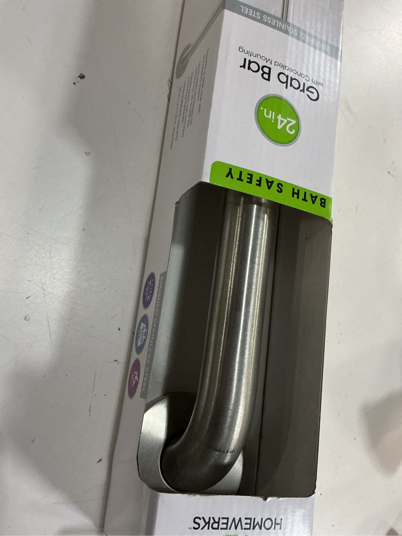 Condition photo showing Good Condition for Homewerks 068 HW11424SS 24 inch Bathroom Grab Bar with 1-1/4 Inch Diameter and Concealed Screws ADA Compliant, Stainless Steel 1.25 Inch Diameter 24 Inch