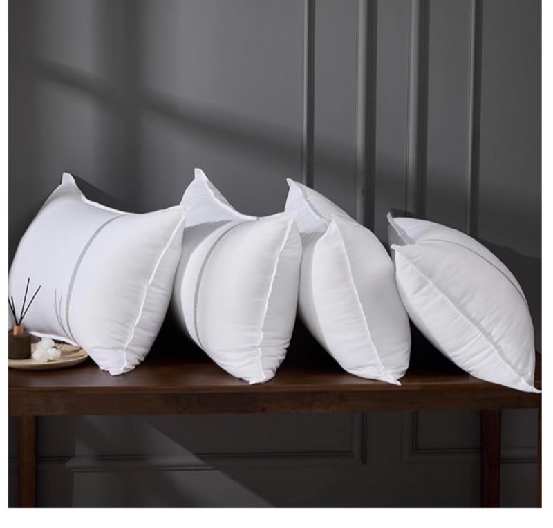 King Size Pillows Set of 4, Firm Hotel Pillows for Sleeping, Coolings Bed Pillows for Side & Back Sleepers, Down Alternative Filling, 20 x 34 Inches