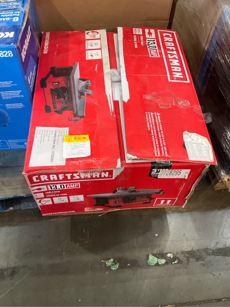 craftsman 8.25-in 13.0 -amp 120.0 -volt portable benchtop table saw