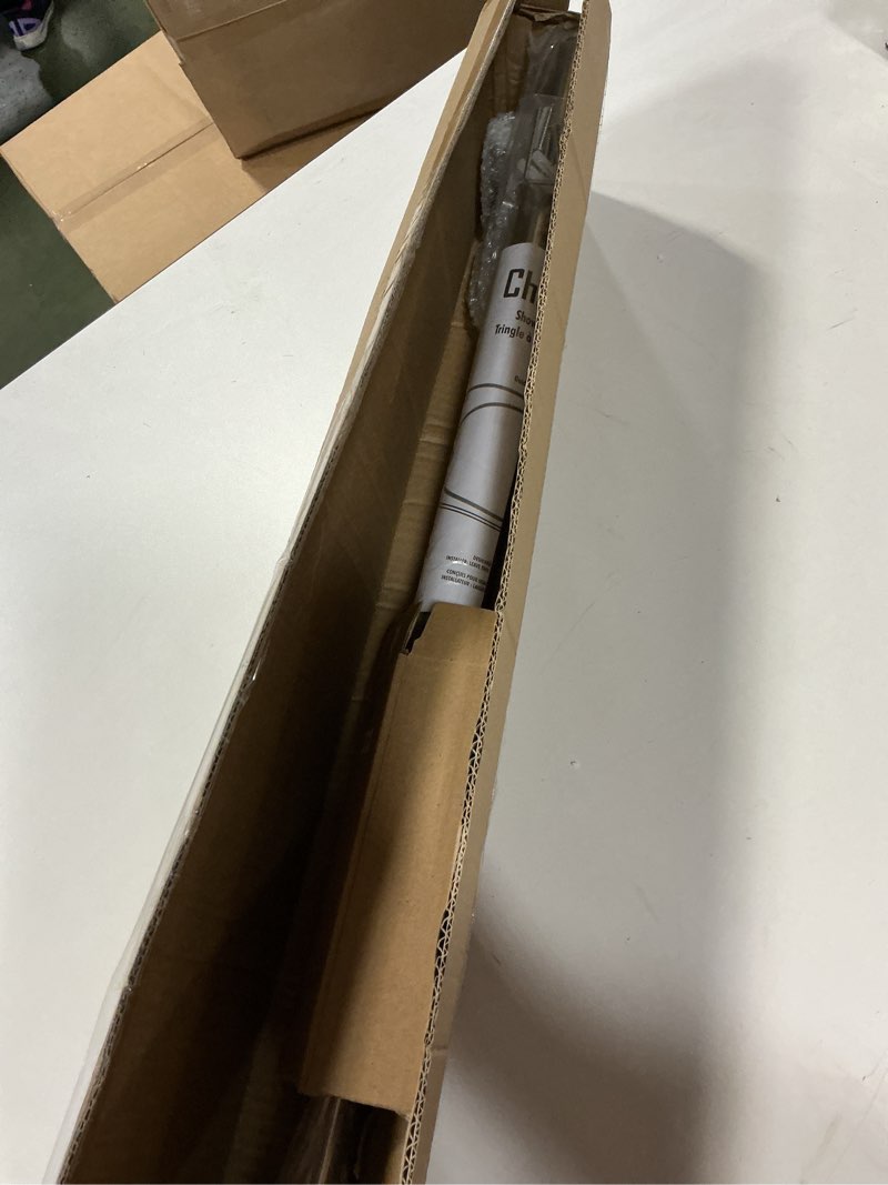 Condition photo showing New/Like New for Adjustable Curved Shower Rod, 42-72 inches Extra Wide Shower Curtain Rod, Rust proof, Premium Stainless Steel, Curved Shower Curtain Rod for Bathroom, Need to Drill, Silver Silver 42-72 inches