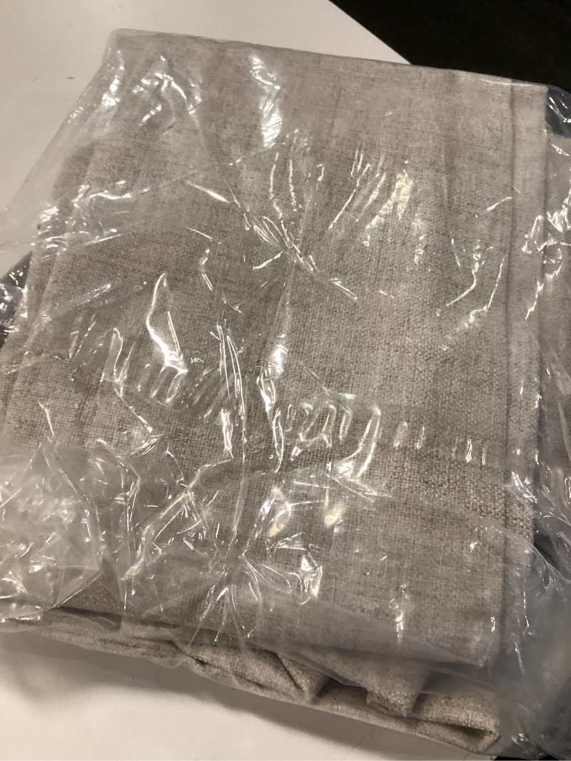 Condition photo showing Good Condition for 40 inch length linen blackout curtains for short cafe window, thermal insulated light blocking soundproof privacy burlap curtains 2 panels, each 38 inch wide beige 38"w x 40"l (pack of 2) beige