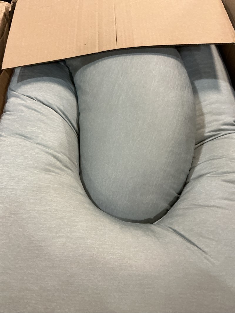 Condition photo showing Good Condition for momcozy pregnancy pillows with cooling cover, u-shaped full body maternity pillow for side sleepers 57 inch - support for back, hip, belly, legs for pregnant women grey- cooling fabric