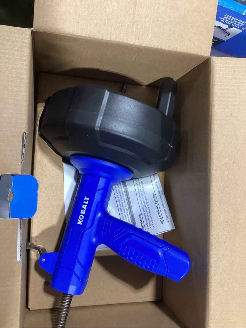 Condition photo showing New/Like New for Kobalt 1/4-in x 25-ft High carbon wire Hand auger for Sink