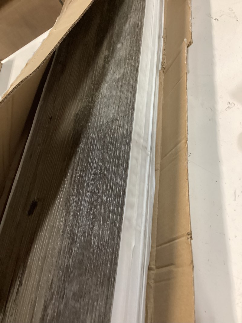 Condition photo showing Good Condition for art3d 36-pack 54 sq.ft peel and stick floor tiles vinyl plank flooring wood look, adhesive and waterproof tile sticker for bedroom, living room, kitchen, rv in old wood 36 x 6 x 0.1 inches old wood 36