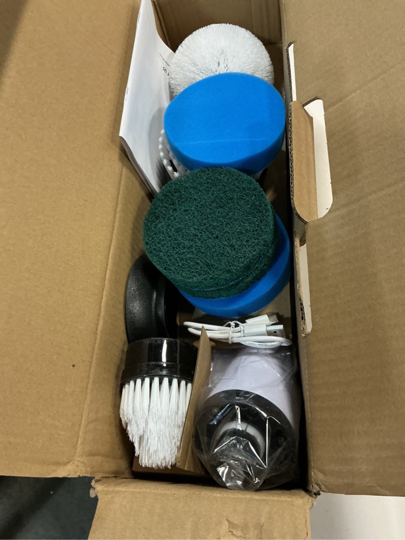 Condition photo showing Good Condition for LyriFine Electric Spin Scrubber, New Full-Body IPX7 Waterproof Bathroom Cleaner Brush, Shower Scrubber with Long Handle & 2 Speed, Heads Replacement, Cleaning Supplies for Tub Shower Tile Floor Classic Black