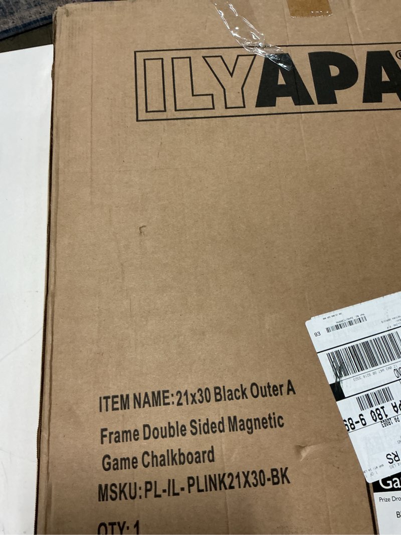 Condition photo showing Good Condition for Ilyapa Board Large Prize Drop Game, 21 X 30 Double Sided Penny Drop & Wooden A-Frame Chalkboard Sign for Trade Show - Game Board Large 21x30 Black