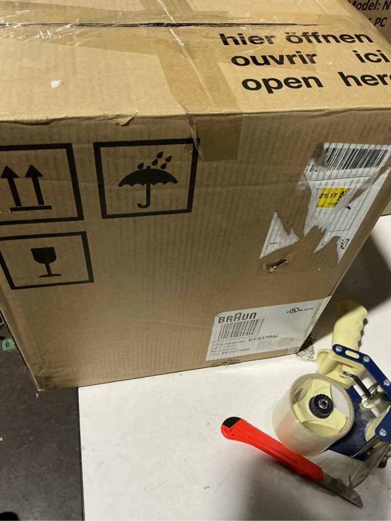 Condition photo showing Good Condition for braun multiserve plus 10-cup drip coffee maker - hot & cold multi-serve brewer with timer and auto start, hot water dispenser, over ice function, stainless steel & pod-free design, kf9370si multiserve hot water