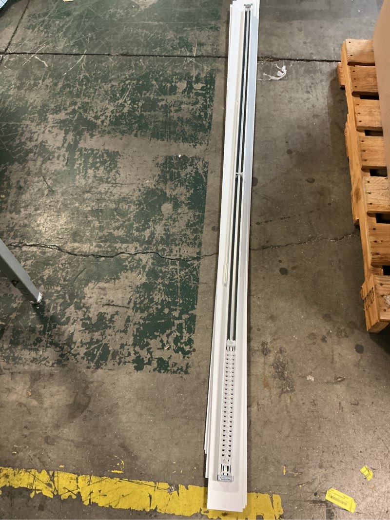 Condition photo showing As Is for levolor trim+go 3.5-in slat width 45.5-in x 100-in cordless ciara stone room darkening vertical