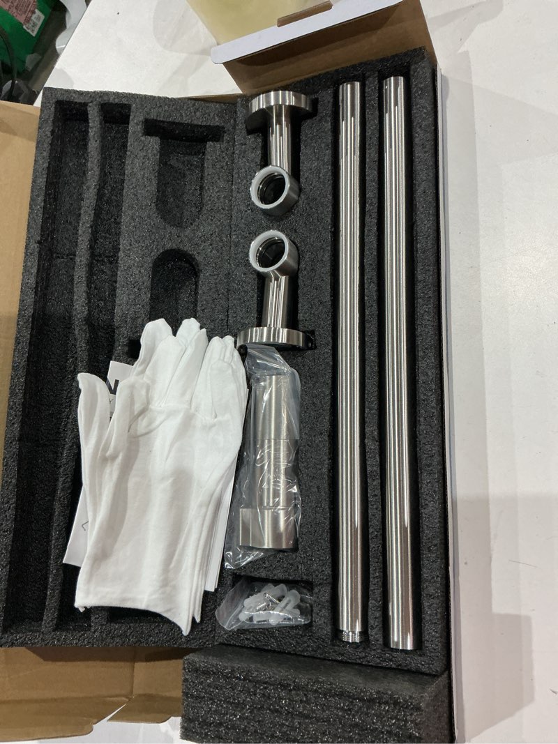Condition photo showing Good Condition for shower slide bar 30-inch with adjustable handheld shower head holder for bathroom wall mount sus 304 stainless steel brushed nickel finish drill mounted brushed nickel