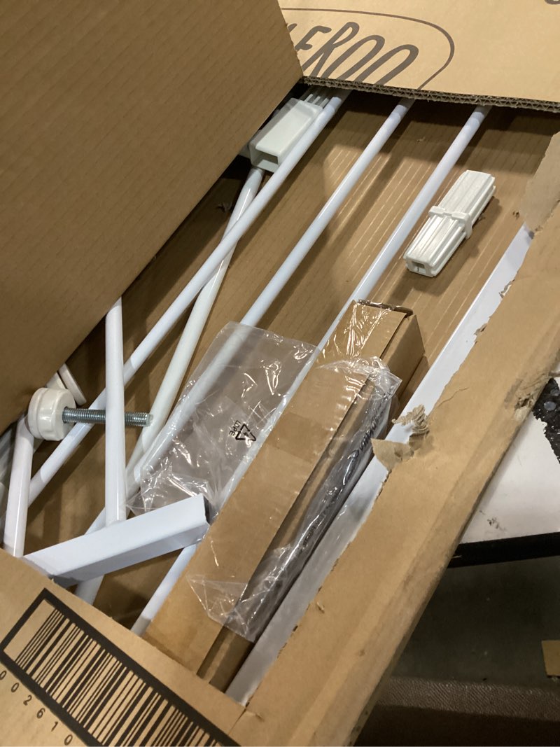 Condition photo showing As Is for Toddleroo by North States - Bright Choice Auto Close Baby Gate: Pressure Mounted Baby Gate for Doorways with Glow in the Dark Handle - Adjustable 29.75 to 40.5 Inches Wide - 30 Inches Tall - White 40.5" Wide, 30" Tall White