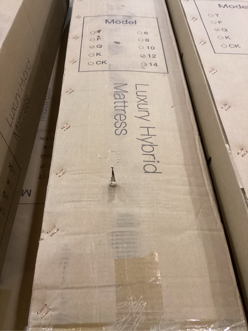 Condition photo showing New/Like New for Queen size memory foam  hybrid mattress