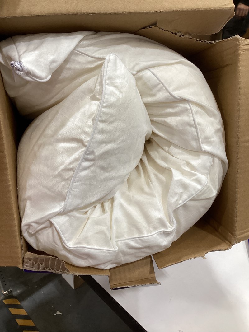 Condition photo showing As Is for 100% natural talalay latex pillow, luxury queen soft support sleeping bed pillow for side, back, and stomach sleepers, soft latex foam pillow, removable breathable cotton cover (queen (soft))