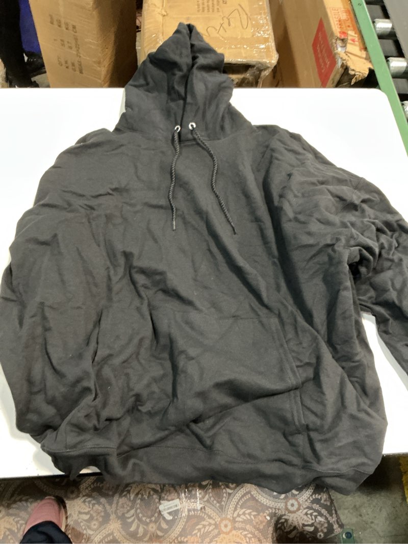 Condition photo showing Good Condition for hanes men's ecosmart hoodie, midweight fleece, pullover hooded sweatshirt 4x-large black