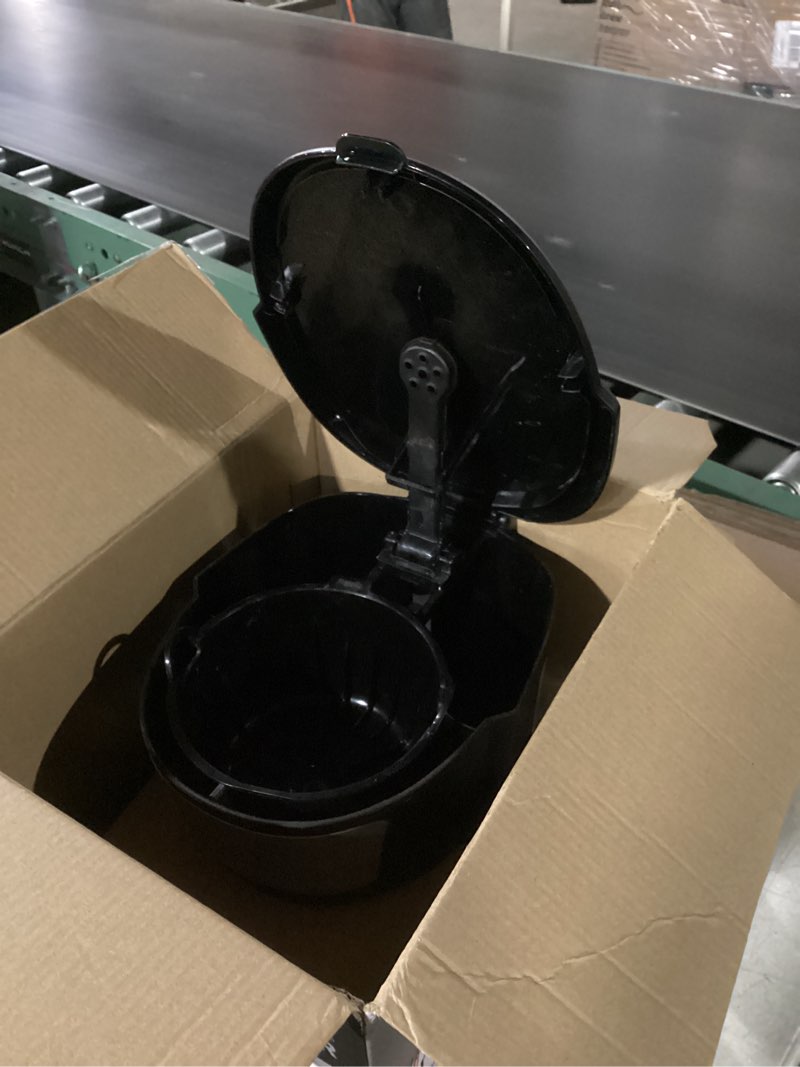 Condition photo showing As Is for Gourmia 12 Cup One-Touch Coffee Maker – Pause and Serve with Automatic Keep Warm, Easy View Water Window, Compact Design, Stainless Steel Accents, Black